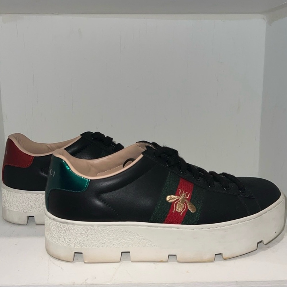 GUCCI Ace Platform Sneaker size 34.5 (runs like a size 5)
